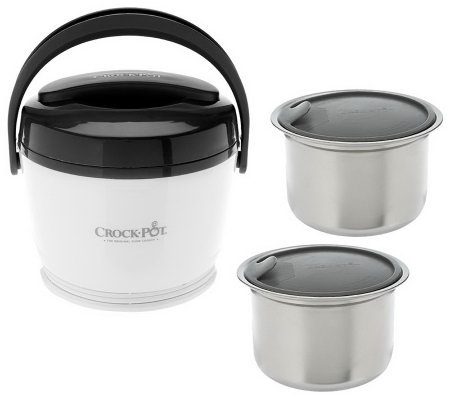 Crock-Pot 20-Ounce Lunch Crock Food Warmer, Black - electric heated lunch boxes