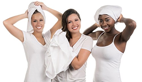 girls using Anti-Frizz Hair Towel to Prevent Frizz and Cut Down on Blow Drying Time