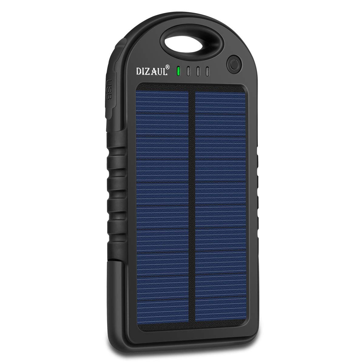 Solar Charger, Dizaul 5000mAh Portable Solar Power Bank Waterproof/Shockproof/Dustproof Dual USB Battery Bank for cell phone,iPhone, Samsung, Android phones, Windows phones, GoPro Camera, GPS and More